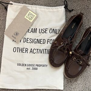 Golden Goose Dark Brown Leather Loafers